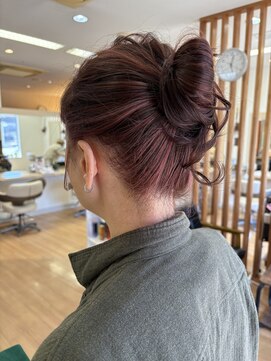 アメイジングヘアー 中沢店(AMAZING HAIR) たっぷりハイライト×ピンク