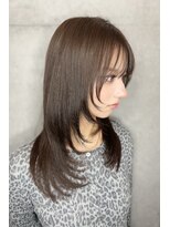 リークフー(Ree cu fuu) グレージュ×ウルフ×ハッシュカット×小顔/秋カラー先取り