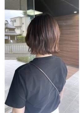 ヘアメイク シュシュ(Hair make chou chou) 大人可愛いマロンベージュAラインボブかきあげ奈良大和八木