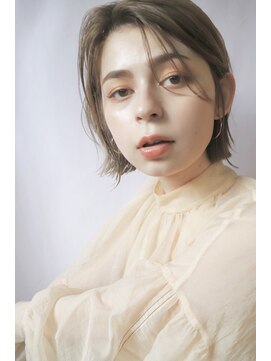 パーク(PARK) 【PARK】オリーブベージュ×セミウェットボブ