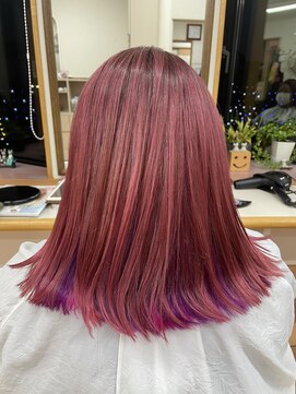 美容室 ナガタ(NAGATA) インナーカラーピンクパープル
