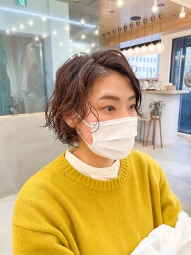 ロンドアジュール 横浜(Lond azur) 無造作!朝楽ショートパーマ【横浜/横浜駅/横浜美容室】