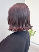 アイティーバイアルバム 藤沢店(IT by ALBUM)&nbsp;ピンクグレー_外ハネボブセクションカラー_ba381081