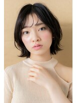 カバーヘア ブリス 戸田公園西口店(COVER HAIR bliss)&nbsp;シースルーバング黒髪外ハネボブウルフ312Y戸田公園20代30代40代