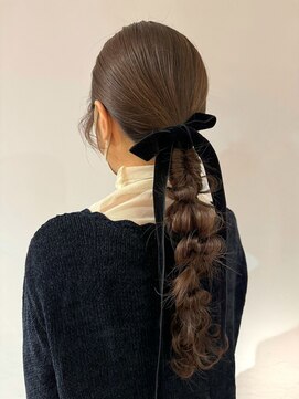 ミスト(mist) 〔mist〕ベロアリボンアレンジ/あみおろし/ヘアセット/金沢文庫