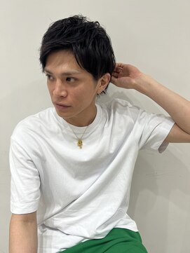 ネイロ 錦糸町(NeiRo) ハイライトマッシュパーマウルフアッシュブラックmen'shair