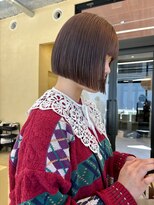 スニュウ(snuw)&nbsp;【snuw_hotaru】ブリーチカラーミルクティカラーボブ