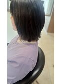 マットベージュ×ボブ