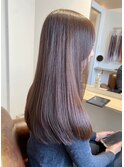 ナチュラルシアーブラック艶感ストレート美肌透明感ブラウン