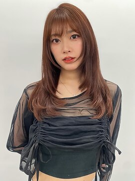 ユーフォリア 渋谷グランデ(Euphoria SHIBUYA GRANDE) ブラウンベージュ レイヤーカット 顔周りレイヤー 美髪 透明感