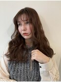 ふんわりカールヘルシースタイルルーズヘアショコラアッシュ