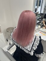 ワンズクロエ 原宿店(ONE's Chloe) くびれヘアアプリコットオレンジハイライトカラーブルーカラー