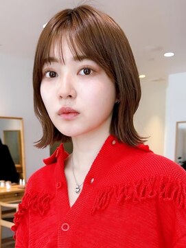 セイドット オモテサンドウ(Say. omotesando) Say.外ハネボブくびれボブひし形ボブオリーブグレー暗めカラー