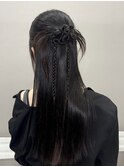 ハーフアップカチモリ