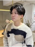 ベリーショート/ダークアッシュ/ニュアンスパーマ/韓国マッシュ