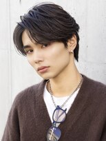 エイド 本店(aid) メンズセンターパートニュアンスパーマ毛流れメンズミディアム