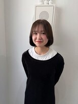 ミュー(Mu) ショートボブ オリーブベージュ 黒染め履歴