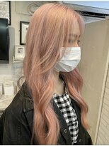 ビゼ 梅田(BIZE)&nbsp;ハイトーンピンクベージュ×ヨシンモリロング