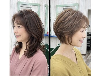 ルートヘア 辻堂店の写真/辻堂で白髪染め・白髪カバーなら♪カット＋カラー￥5900☆白髪も自然に染めて艶のある若々しい髪へ♪