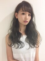 ガーデン ヘアークリエイトスペース(garden hair create space) とろみ大人ウェーブロング×ミントグレージュ【30代/40代/50代】