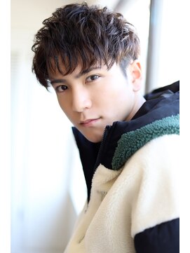 ソイクフ(SOY KUFU) 大人20代30代40代MEN’SHAIRアッシュブラックマッシュパーマ