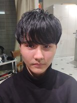 パール(PEAR+L)&nbsp;メンズカット×マッシュウルフ×スリークショート×かき上げヘア