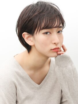 ヨファヘアー 岡本店(YOFA hair) フェザーバング大人かわいい小顔ショート1103