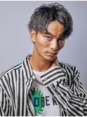 コンマ風束感マッシュ センターパート 波巻きスパイラルパーマ