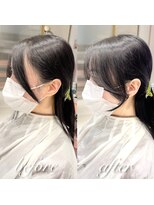 アフロートリノ(AFLOAT Leino)&nbsp;2wayバング 韓国前髪 シースルー ミディアム くびれヘア