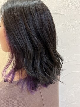 オリ(Oli) ダークグレー×ダークパープルインナー