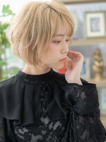 カバーヘア ブリス 大宮西口(COVER HAIR bliss)&nbsp;ハイトーンカラー前下がり小顔マッシュボブh2大宮10代20代30代!