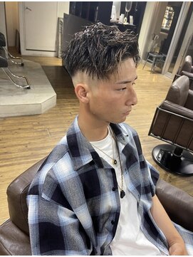 アルカナ 明治神宮前原宿(ARCANA) 束感ショート　波巻き　ハイライト マッシュパーマ