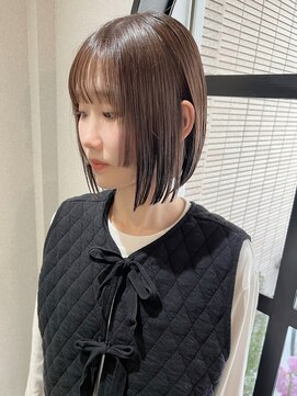 ノウル 中野(NoWL) 姫カットレイヤーボブショート中野グレージュイルミナ4182