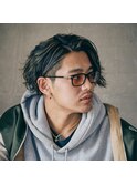 スパイラルパーマ　メンズロング