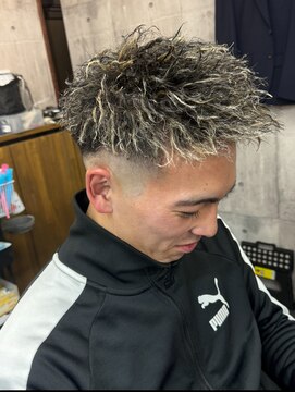 メゾンフォーメン TorRoad店(Maison for men) ツイストパーマ　ジェットモヒカン　ホワイトメッシュ