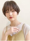 ★前下がりハンサムショートボブパーマ30代40代50代白髪ぼかし