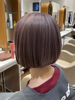 ピークアブー アヴェダ ギンザシックス(PEEK-A-BOO AVEDA GINZASIX) ミニボブ/ぱっつんボブ/シークレットハイライト/ピンクベージュ