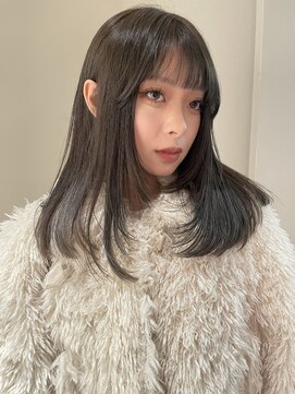 ノラギンザユー(NORA GINZA/U) 顔まわりカット顔まわりレイヤーカットオリーブベージュ