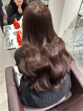 シェノン 心斎橋(CHAINON) ピンクブラウン/ブリーチなしダブルカラー/髪質改善矯正/心斎橋