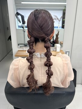 バルべス トーキョー(BARBES TOKYO) 艶々タイトなツイン編み下ろし【清板】