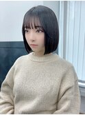 小顔タッセルボブ×ぱつっとボブ[美髪/縮毛矯正/丸型卵型]