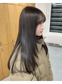くすみブラウン×レイヤーカット