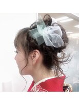 アイビー(Ivy)&nbsp;ニュアンスお団子アレンジ☆浴衣着付け