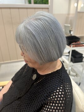 シダ(sida) 白髪ボカシホワイトシルバー