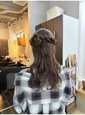 お呼ばれヘア/くるみちゃんヘア/ヘアアレンジ/ハーフアップ