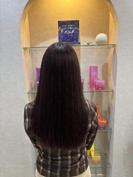 カラークチュール(Color Couture) 黒髪/暗めカラー/オリーブグレー/ハッシュカット/縮毛矯正