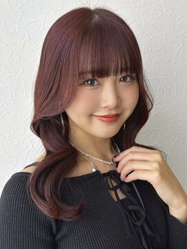 ブローチェアヴェダ ボルドーカラー【赤髪、レッドカラー、暖色カラー、前髪】