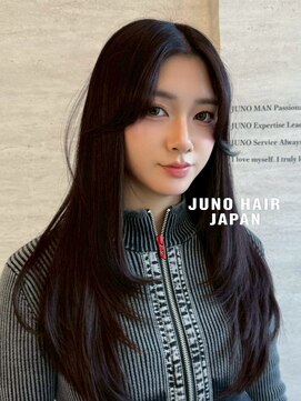 ジュノヘアージャパン 表参道(JUNO HAIR JAPAN) 【前髪伸ばし中の方必見】前髪なしレイヤースタイル！韓国ヘア