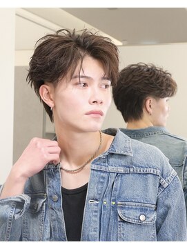 ビカムメンズヘアー 栄店(become men's hair) フェザーパーマニュアンスパーマフェザーショート毛流れパーマ