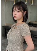 長めボブで大人かわいく！